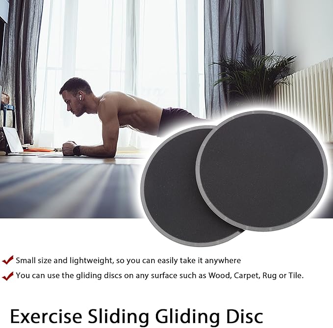 Fitness Disc, 2pcs Core Sliders for Working Out Lightweight Floor Fitness Trainer Leg Exercise Gear for Gym Home Yoga Pilates
