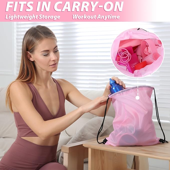 17 Pcs Home Pilates Kit with Resistance Bands 6 Tube Pedal Puller Resistance Band Set for Women Weight Loss Leg Training Workout Equipment Gym Exercise Equipment Beginners Yoga
