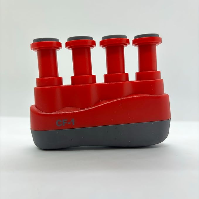 Guitar Finger Strengthener - Improve Your Finger Power, Flexibility, and Span for Playing String Instruments (Red)