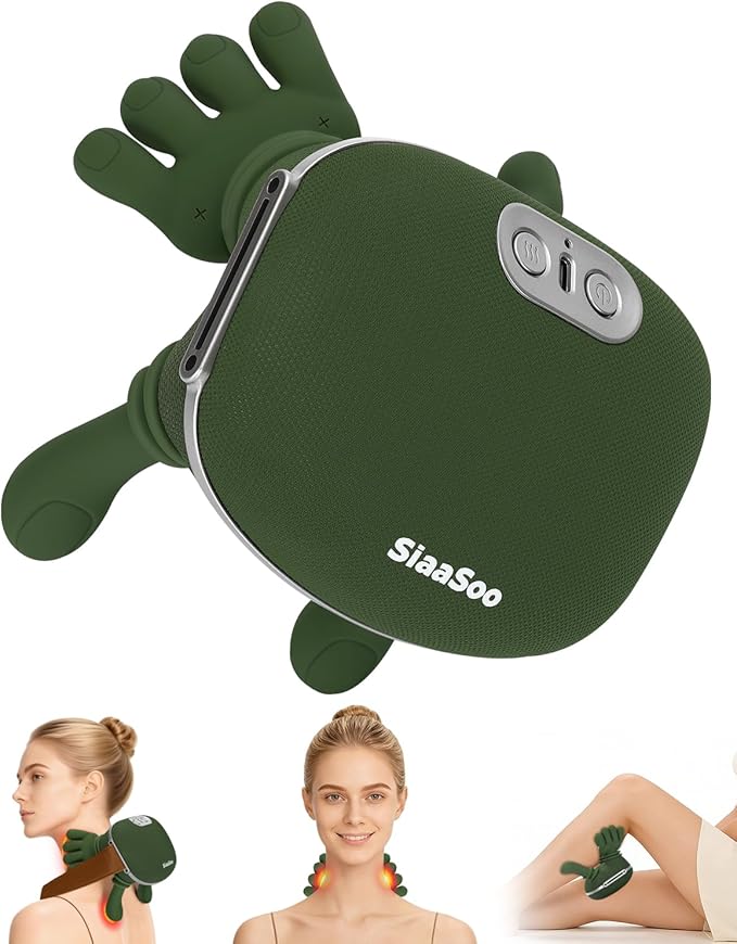 Siaasoo Neck Massager(Genuine OEM), Bionic Heated Massager (Patent Pending), Electric Deep Tissue 3D Kneading Massage, Portable neck massage, N7 Master Hand Series for Deep Tissue Pain Relief in Neck.