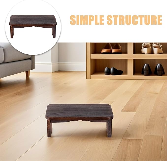Ciieeo Meditation Stool Wood: Solid Wood Zen Meditation Bench - Kneeling Prayer Stool - Portable Wooden Kneeler for Prayer Or Temple Use
