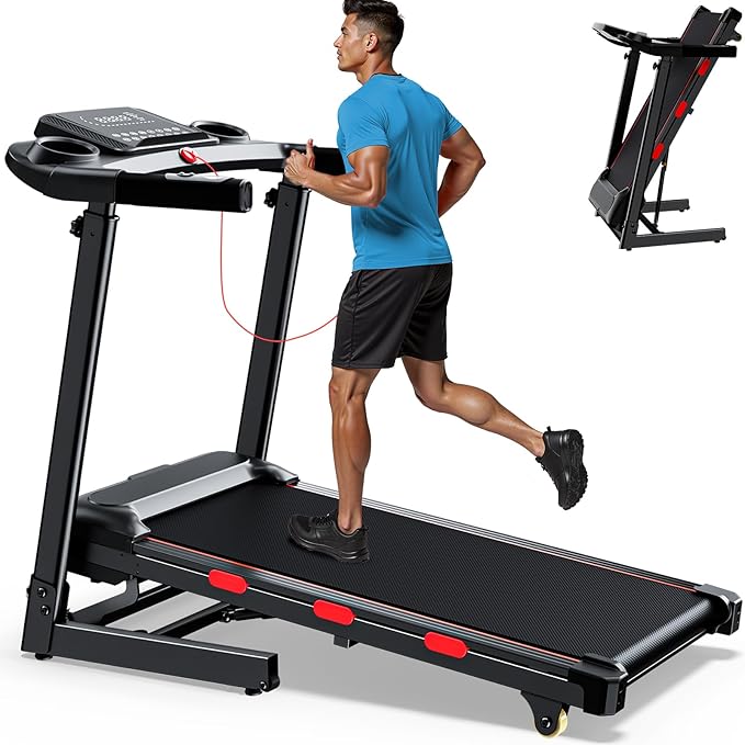 3.5 HP Auto Incline Treadmills for Home - Adjustable Height Handle Bars, 8.7 MPH, Wide Belt, 300+ lb Capacity, APP Control