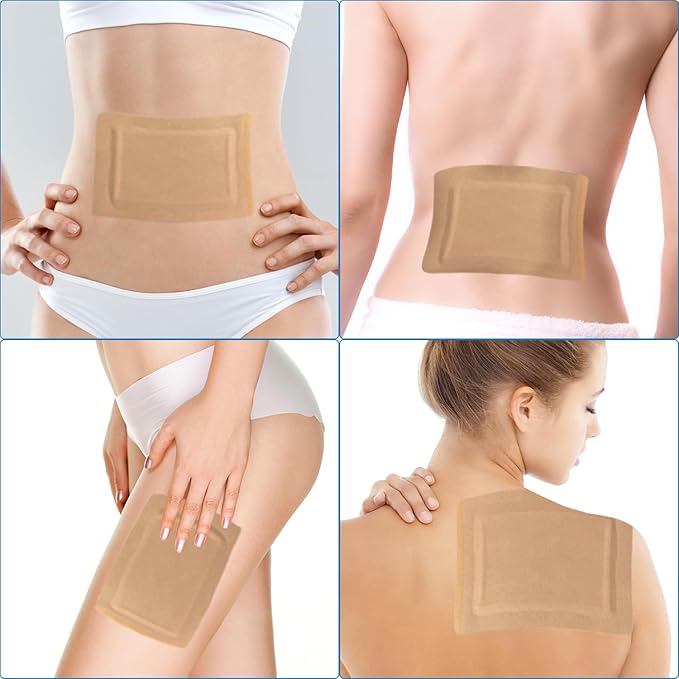 20 Pcs Castor Oil Pack Wrap, Disposable Portable Castor Oil Patches with Anti Leakage Cotton for Stomach/Liver (Oil Not Included), 7.9" x 5.9"