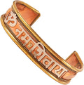 Copper Bracelet Tibetan Style. Hand Forged with Solid and High Gauge Copper for Women Men. Hindu Spiritual Message