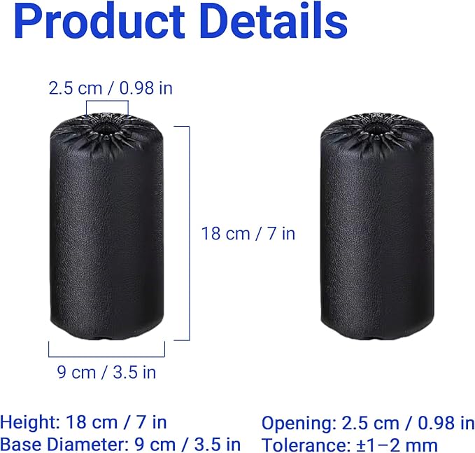 High-Density Foam Foot Roller Replacement for Gym Machines, Balanced Density Leg Extension Pad with Anti-Wobble Contact, Flexible Secure Fit for Home Gym, Rehab & Training (2 Pack)