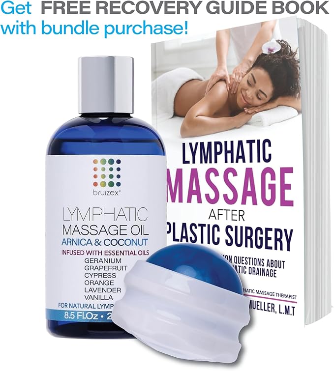Bruizex Lymphatic Drainage Massager, Massage Roller Ball, Fibro Body Roller for Fibrosis Treatment, Liposuction, 360 Lipo, Tummy Tuck & BBL Post Surgery Recovery