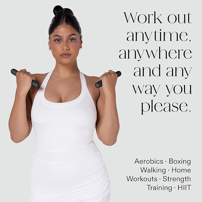 Bala Bars Dumbbell Set for Women & Men - Set of 2 Bars Designed for Walking, Strength Training, HIIT, Boxing & Aerobics - Hand Weights for Working Out at Home