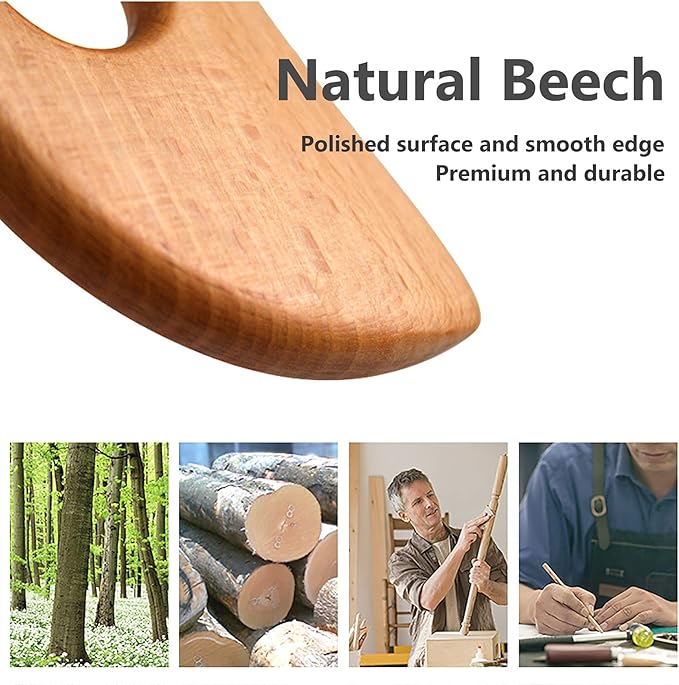 FKYzixeh Lymphatic Drainage Massager, Wooden Gua Sha Tool for Body, Manual Massage Scraper for Anti Cellulite and Relieve Muscle Fatigue, Body Gua Sha Paddle (Style A)