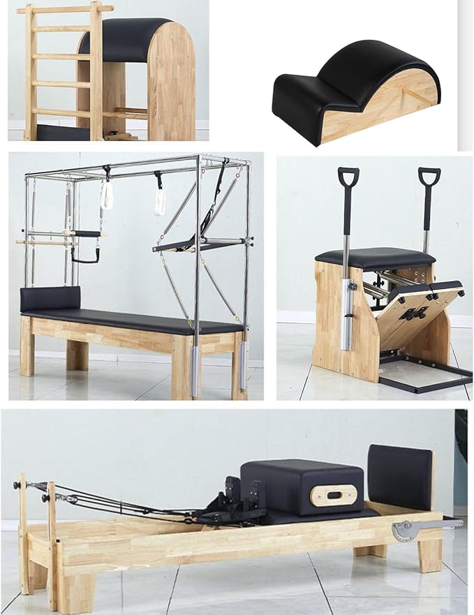 Solid Wood Pilates Core Bed Yoga Gym Private Teaching Fitness Equipment Cadillac Five Piece Set Yoga Corrector