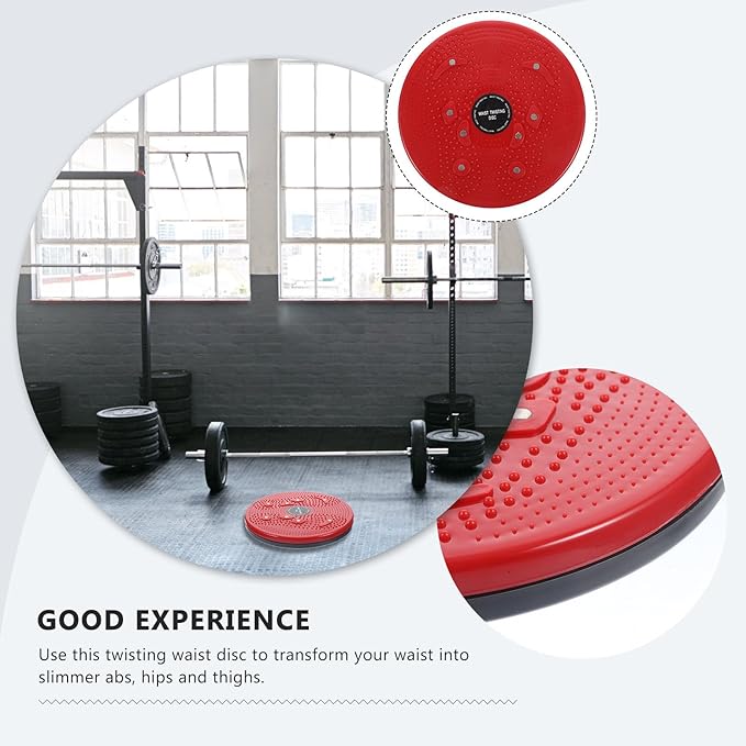 GLEAVI Rotating Waist Twisting Disc Small Red Board with Foot Massage for Home Fitness and Abdominal Exercise