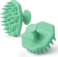 Scalp Massager Shampoo Brush – Silicone Scalp Scrubber for Hair Growth & Dandruff Removal, One-Piece, Non-Slip Handle, Soft Bristles, Wet/Dry Shower Scalp Exfoliator for All Hair Types – Green
