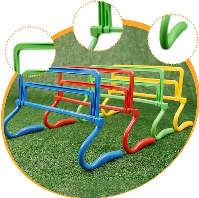 Agility Hurdle Speed and Agility Training Equipment Practice,Adjustable Height,for Running Indoor Outdoor,Coaching Kids