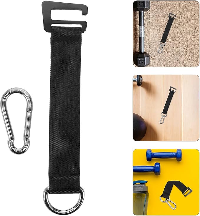 SUPVOX Gym Equipment Hanging Strap with Heavy-Duty Pull-up Hook and Sandbag Tree Swing Hook, Black Safety Strap for Strength Training and Fitness Weight Lifting Attachments