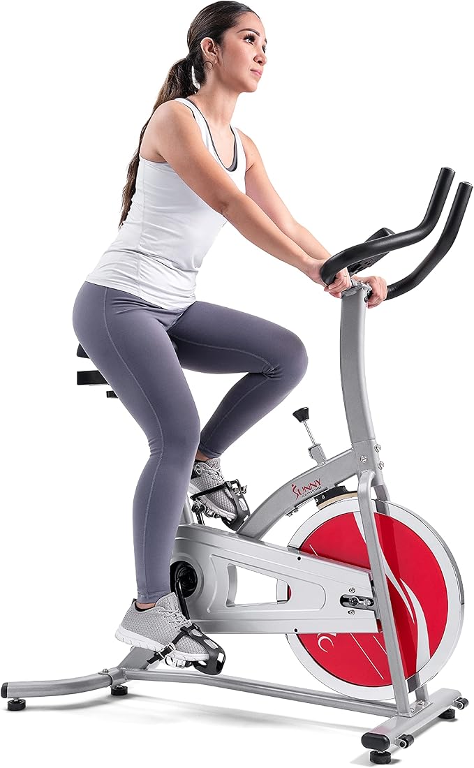 Sunny Health & Fitness Indoor Cycling Exercise Bike with LCD Monitor - SF-1203