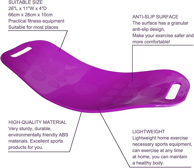 Stability Balance Board for Core Strength and Flexibility Workouts, ABS Plastic Construction