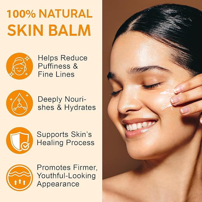 Frankincense Oil Massage Balm for Muscle/Joint Soothing/Relief, with 100% Grass-Fed Beef Tallow & Castor Oil Moisturizer for Face/Foot Hydrating, Anti-Aging, Lifting/Firming, 100% Natural,2.1 Oz/60 G