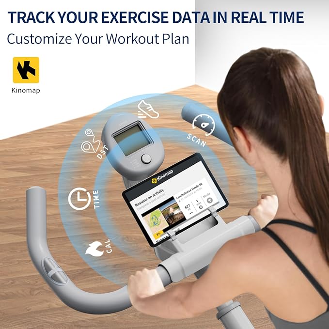 Stationary Bikes,Exercise Bikes,Adjustable Professional Exercise Bikes for Home, Efficient Workout Bike with Smartphone Mount & Digital Pulse Display