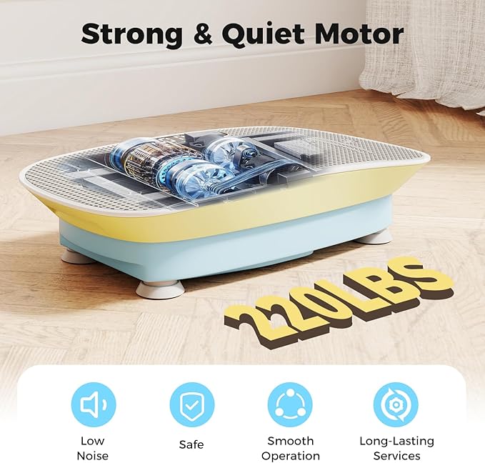 GYMAX Vibration Plate Exercise Machine, Vibration Plate with 10-Level Intensity, LED Display & Remote Control, Body Vibrating Plates Stand Shaking Platform Fat Burning Machine