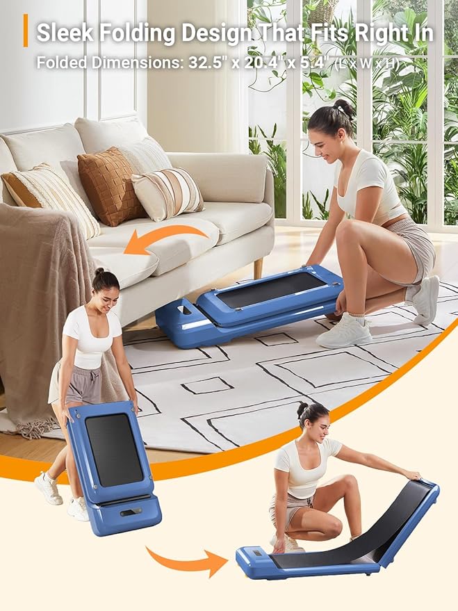 WALKINGPAD C2 Foldable Walking Pad Treadmill, Colorful Under Desk Treadmill for Home Office, Stylish Compact Design, No Assembly Needed