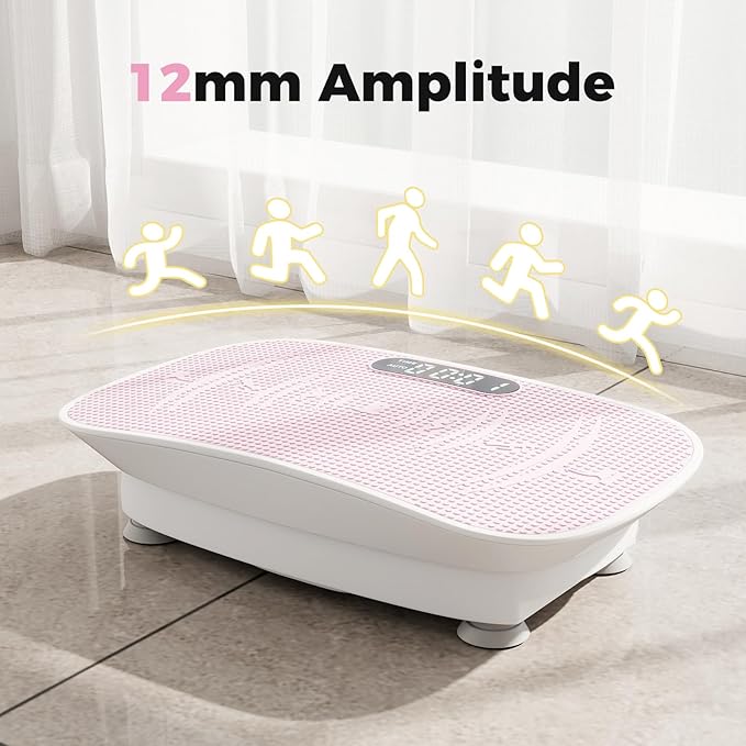 GYMAX Vibration Plate Exercise Machine, Vibration Plate with 10-Level Intensity, LED Display & Remote Control, Body Vibrating Plates Stand Shaking Platform Fat Burning Machine