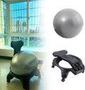 SRNSAEB Home Yoga Ball Chair Adjustable Height for Adults Office, Inflatable Ergonomic Sitting Ball Chair/Stability Ball for Office with Base, Slip Resistant Balance Ball Chairs(Gray)