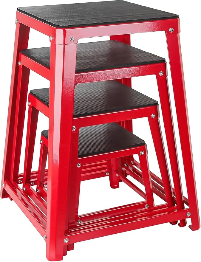 Plyometric Platform Box, Plyometric Box Jump Set For Home Gym Training, Conditioning, Strength Training