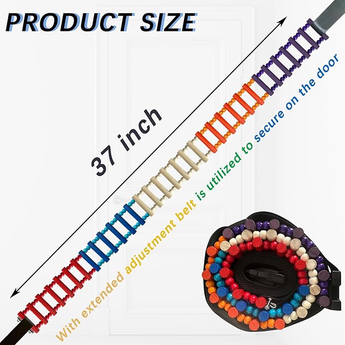 Portable Over-The-Door Shoulder Finger Ladder, Shoulder Pain Relief Wooden Finger Ladder for Hand Therapy and Joint Rehabilitation (Colorful 02)