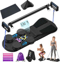 Pilates Board for Home Workout,Foldable Multifunctional Pilates Reformer Set with Timer,Resistance Bands & Storage Bag,Portable Pilates Equipment for Abs,Core & Full-Body Exercise