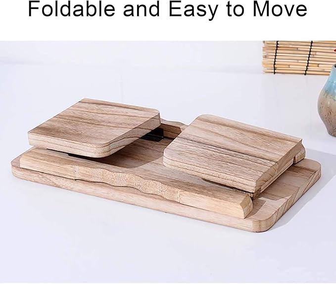 Wooden Meditation Bench (18x8x6in), Foldable & Ergonomic Meditation Stool, Sturdy Prayer Bench, Comfortable for Kneeling or Sitting, Perfect for Deeper & Longer Meditation