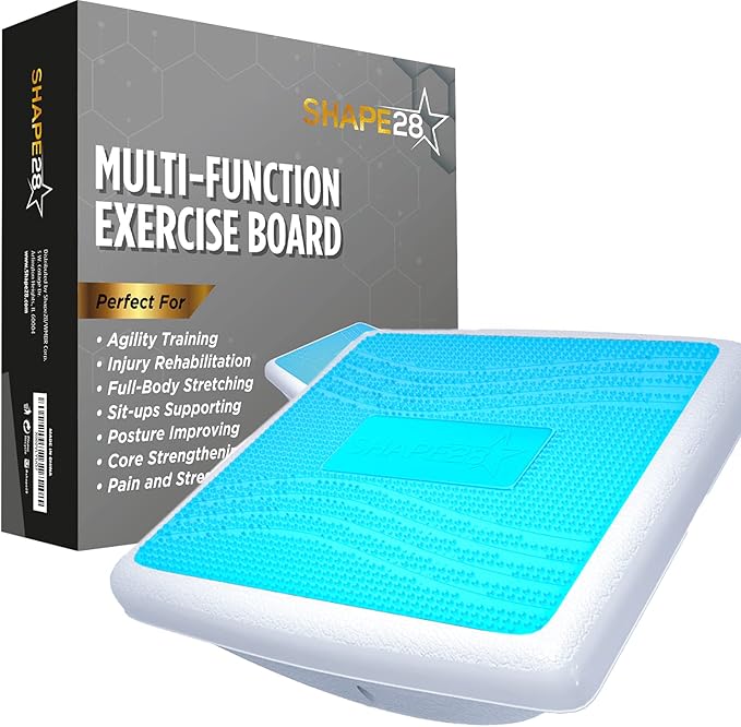 Professional Balance Board –Fascia Relase Tool- Multi-Functional Wobble & Slant Board with Anti-Slip Design, Acupressure Points for Core, Abs & Rehab Training – Fitness & Standing Desk Equipment – Supports Up to 440 lbs