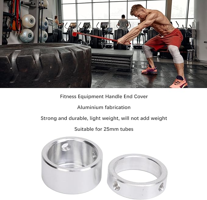 Fitness Handle End Cover, 1 Inch Aluminum Strength Training Equipment Handle End Cover Attachment for Gym