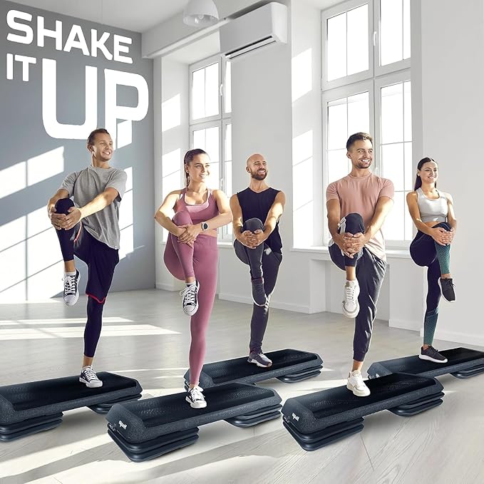Yes4All Multi-Functional Aerobic Step Platform Adapter/Versatile Stepper Platform With Pilate Bar And Resistance Band