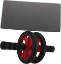 Milisten Silent Ab Roller Wheel for Core Workout with Ab Roller Board, Red Abdominal Exercise Equipment for Home and Outdoor Strength Training