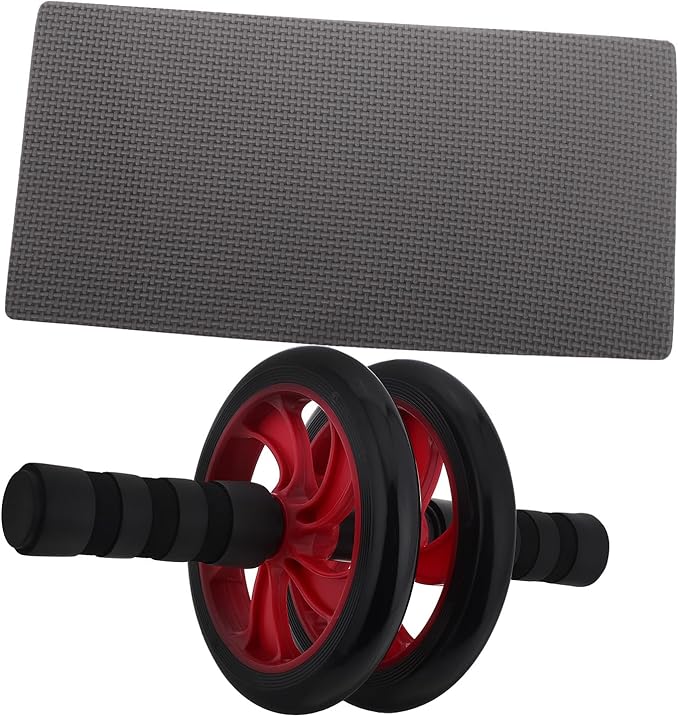 SUPVOX Ab Roller Wheel for Stomach Workout Quiet Red Abs Wheel Roller Core Training Fitness Equipment for Home and Outdoor Abdominal Exercise
