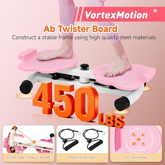 Waist Twisting Machine, Ab Twister Board, Waist Twister, Waist Twisting Fitness Tool, Waist Twister for Women Belly Fat - Ultra-Quiet 20dB Home Fitness Board with Foot Massage
