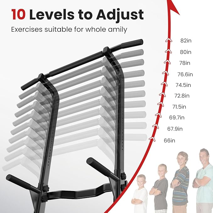 Dskeuzeew Power Tower Pull Up Bar Station, 450LBS Stable Power Tower Training Heavy-Duty Fitness Equipment for Home Gym