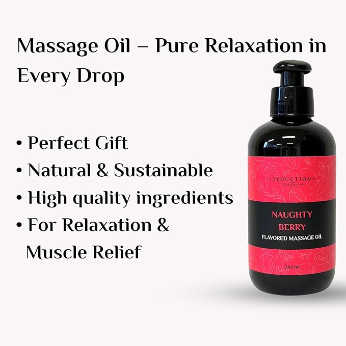Vegan Massage Oil for Body – Plant-Based Body Oil for Moisturizing, Relaxation, Deep Tissue and Aromatherapy Massage – GMO-Free
