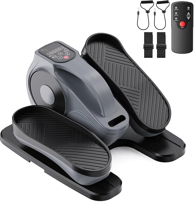 Under Desk Elliptical Machine, Electric Elliptical for Seniors with 12 Adjustable, Portable Quiet Elliptical Machine, Seated Pedal Exerciser Equipment for Home