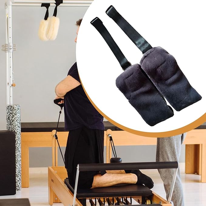 Pilates Straps Pilates Reformer Accessories Improve Flexibility Sturdy Tools Bands Pilate Equipment for Adults Fitness Gym, Gray Purple