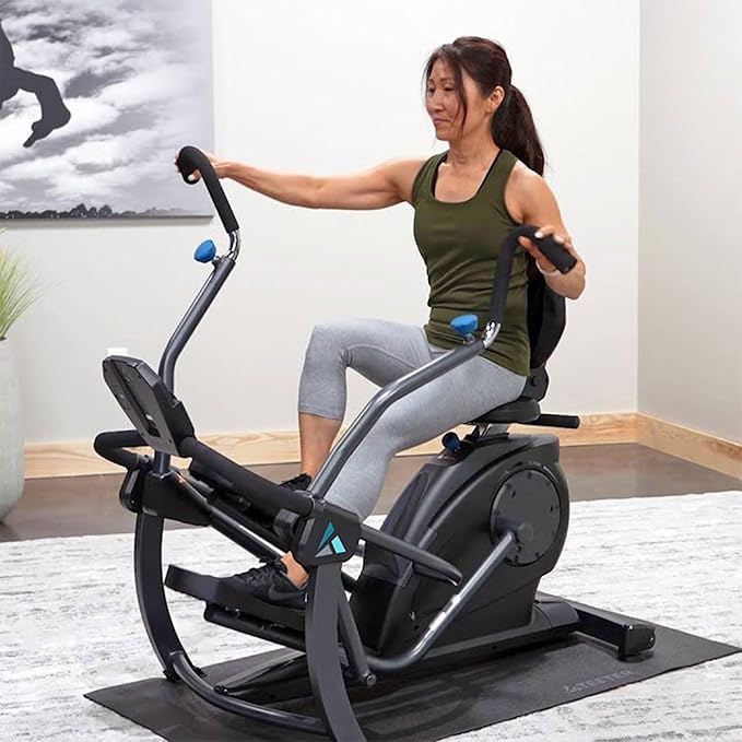 Teeter FreeStep Recumbent Cross Trainer Stepper, Zero-Impact Exercise Bike Alternative w/Patented Physical Therapy Stride, Up to 350lb, Free App w/Trainer Workouts