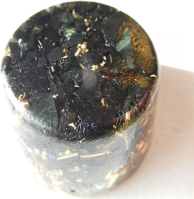 Black Jade Nephrite Orgone Generator Energy Accumulator 7.83Hz/432Hz/528Hz/Advance Harmonics Many Beautiful Ingredients!(Black Jade Nephrite)