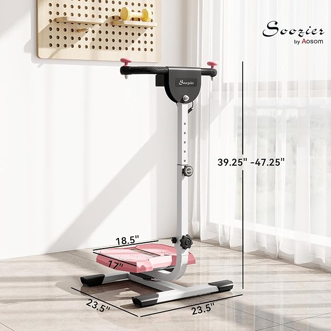 Soozier Foldable Ab Twister Board for Waist Trimming with Screen Showing Time, Calories, Ab Workout Equipment for Women and Men, Core Fitness Training Ab and Butt Workout Equipment