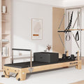 DELAVIN Pilates Reformer with Tower, Pilates Machines with Springs, Sitting Box, Jump Board and Accessories, Solid Wooden Pilates Equipment for Studio, Gym and Home Workout (FBA)