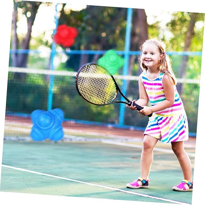 BESPORTBLE Agility Training Balls 6 Pcs Reaction Balls Unique Hexagonal Shape for Hand Eye Coordination Speed Training Equipment