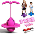 Childrens Balance Jumping Ball, 2026 Upgraded Non-Slip Jumping Balance Board for Kids, Crazy Bouncing Ball with Handle and Pump, High Jump Toy Bounce Jump Trick Board for Kids & Adults