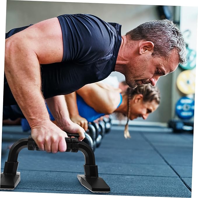 BESPORTBLE 2pcs Push-up Brackets for Home Workout H-type Grip Bars for Upper Body Strength Durable Push-up Stands for Fitness Training at Home Gym