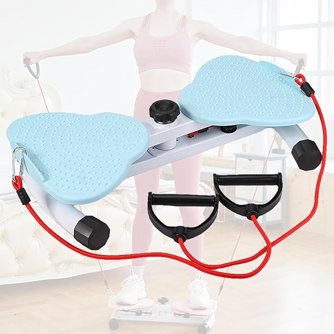 Waist Twisting Disc, Waist Sculptor Machine Twister for Home Exercise Workout, ab Twister Board for Women Weight Loss/Body Shaping/Foot MassageBlue,12x53x33cm