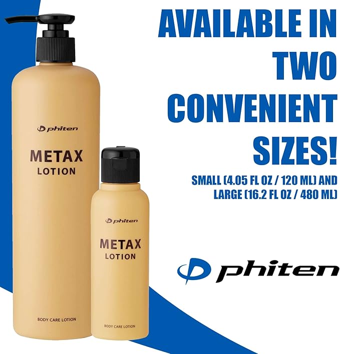 Phiten Metax Massage and Skin Care Lotion - Muscle Rub for Neck, Shoulder, Back, Leg or Foot - Muscle and Joint Support Body Care Lotion - 4.05 fl oz