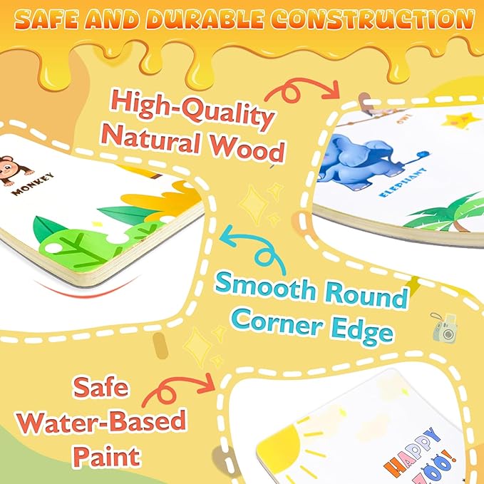 Balance Board for Kids Adult, 35inch Wobble Balance Board Balance Trainer With Anti-slip Felt Pads Animal Prints Suitable for Home Office, Teeter Popper Rocker Board Open Ended Toys