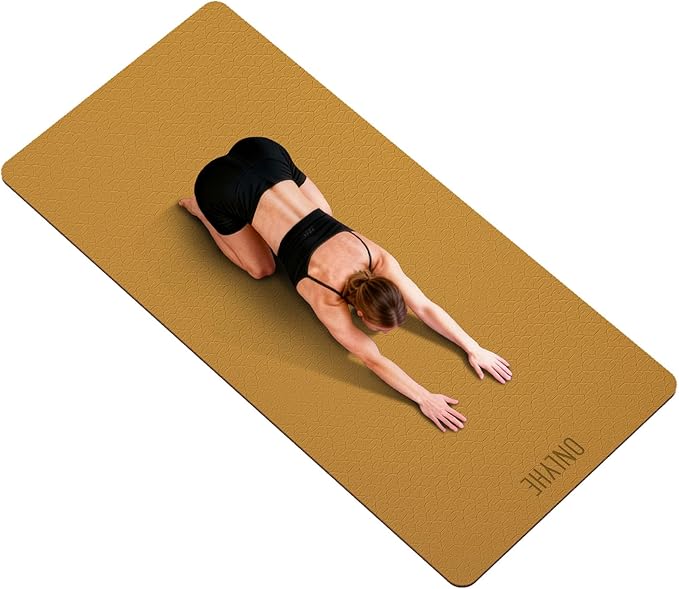 Yoga Mat Thick(10mm) Exercise Mat Non Slip Anti-tear,72"x35" Extra Large Pilates Mats for Home Workouts, Gym & Floor Stretching with Carrier Strap